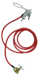 Dispozitiv mobil de scurtcircuitare monofazat pentru linii electrice aeriene de inalta tensiune, echipat cu clema automata cu montare de pe stalp