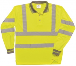 Tricou Polo reflectorizant cu maneca lunga