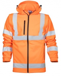 Jacheta softshell reflectorizanta 2-in-1 REF502 - Portocaliu